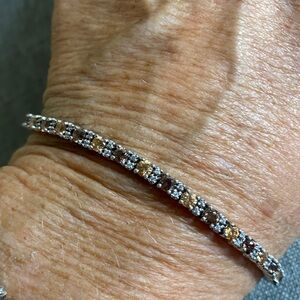 925 Sterling Silver Multicolor CZ Tennis Bracelet 7.5” | Thailand